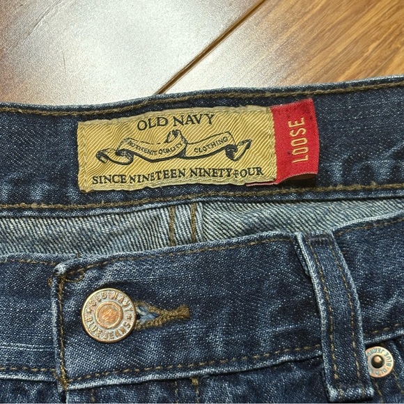 Vintage 90s Y2K Old Navy Relaxed Fit Men's Jeans in Blue - Picture 5 of 7